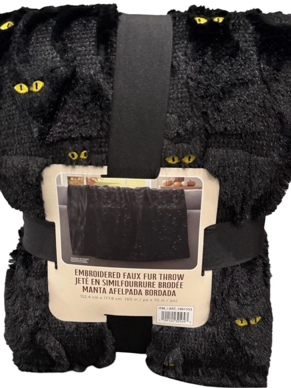 Costco Halloween Ghost Cat Pumpkin Faux Fur Throw NWT Viral 3 Piece set